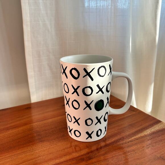 2015 Starbucks XOXO Tall Mug Hugs & Kisses Green Dot Ceramic Coffee Cup 16 oz - Picture 9 of 9